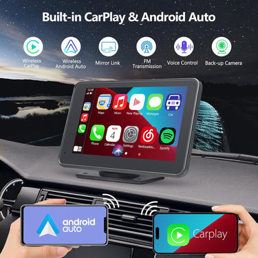 Wireless Car Stereo with Apple CarPlay/Android Auto